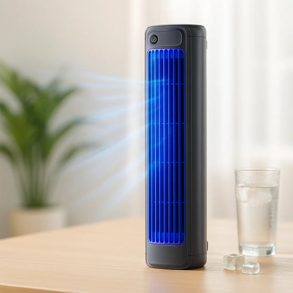 Rechargeable Air Cooler with Water Tank and Three Speed Settings, 8-Hour Runtime