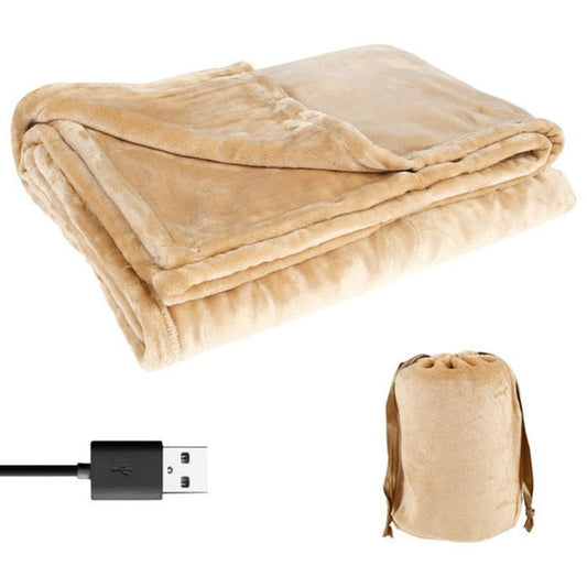 Flannel Heated Blanket with Standard Port Power and Even Heat Distribution