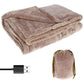 USB Heated Blanket with Soft Flannel and Detachable Cable for Two, 63 x 33 Inches