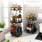 Rotating Metal Organizer with Three Tiers and 360-Degree Spin