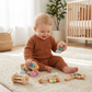 Wooden Baby Rattle Set with Soft Sounds and Multiple Shapes for Newborns