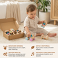 Wooden Baby Rattle Set with Soft Sounds and Multiple Shapes for Newborns