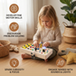 Wooden Sensory Board with Working Switches and LED Lights for Toddlers