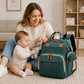 Convertible Diaper Backpack with Foldable Baby Bed and Changing Surface