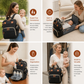 Convertible Diaper Backpack with Foldable Baby Bed and Changing Surface