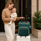 Convertible Diaper Backpack with Foldable Baby Bed and Changing Surface