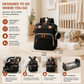 Convertible Diaper Backpack with Foldable Baby Bed and Changing Surface