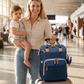 Convertible Diaper Backpack with Foldable Baby Bed and Changing Surface