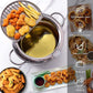 Stainless Steel Tempura Pan with Built-in Thermometer for Even Frying