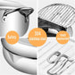 Stainless Steel Tempura Pan with Built-in Thermometer for Even Frying