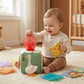 Sensory Tissue Box with Crinkle Fabric and Varied Textures for Babies