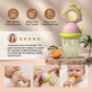 Silicone Fruit Feeder with Press Plunger and Teething Relief for Babies