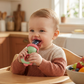 Silicone Fruit Feeder with Press Plunger and Teething Relief for Babies