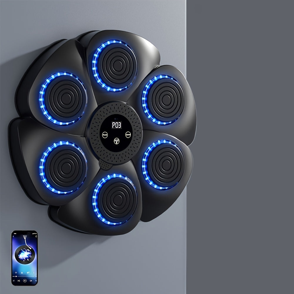 Wall-Mounted Music Boxing Target with Wireless Sensors and LED Feedback