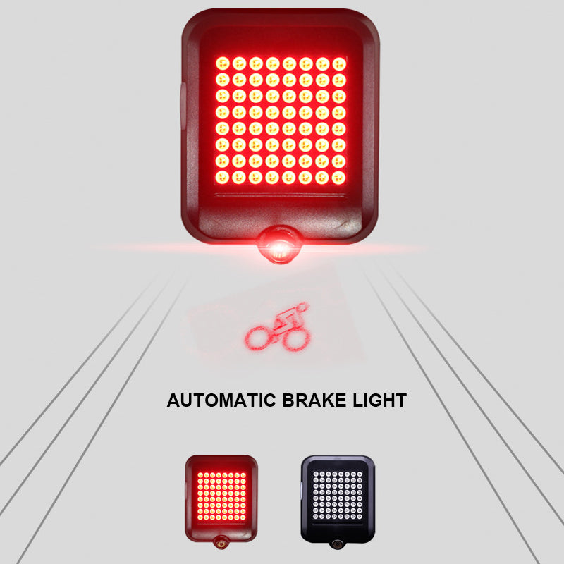 Smart Bicycle Tail Light with Motion-Activated Turn Signals and Laser Lane Projection