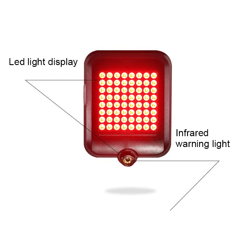 Smart Bicycle Tail Light with Motion-Activated Turn Signals and Laser Lane Projection