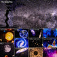 Rotating Galaxy Projector with 12 Film Discs and Manual Focus, Silent Operation