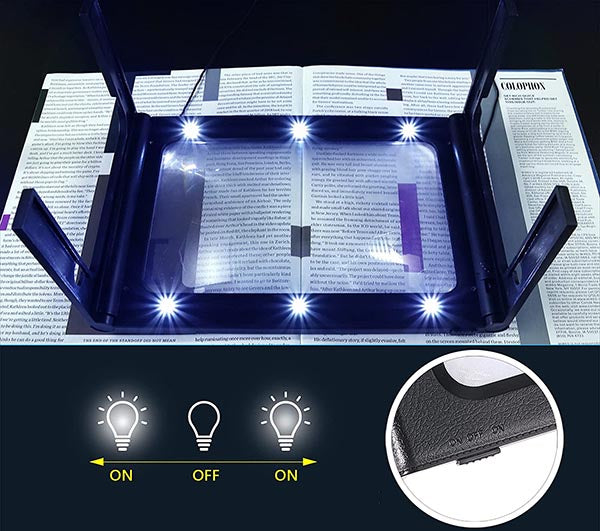 Hands-Free Reading Magnifier with 3x Magnification and LED  Light