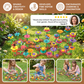 Flower Pegging Game with Multiple Peg Shapes and Color Variety
