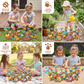 Flower Pegging Game with Multiple Peg Shapes and Color Variety