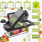 Vegetable Chopper and Slicer with 18 Interchangeable Blades and Collection Container