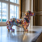 Dachshund Decorative Statue with Vibrant Multicolor Finish and Stable Base