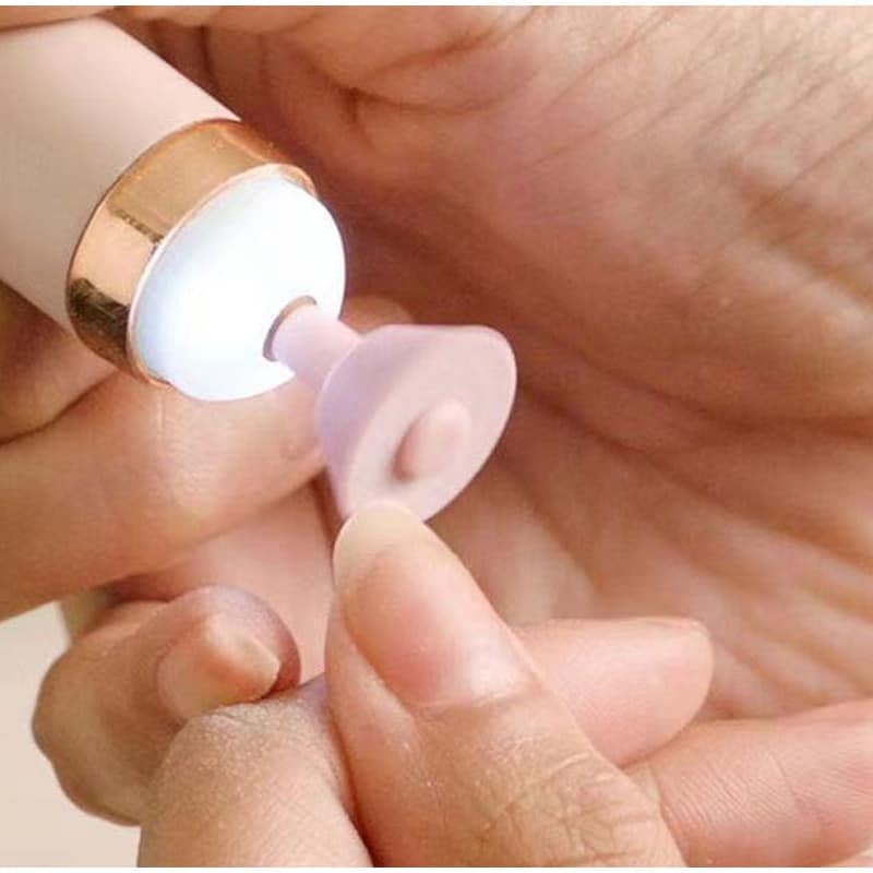 Electric Nail File with Five Interchangeable Bits and LED Light, Rechargeable