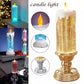 Color Changing LED Liquid Candle with Spinning Glitter and Flame Effect, USB or Battery