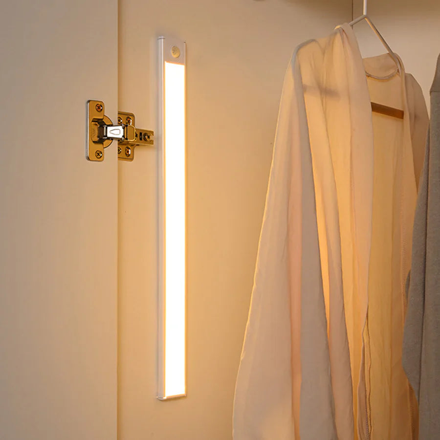 Under Cabinet Motion Sensor Light with Rechargeable Battery and Magnetic Mount, Slim 9mm
