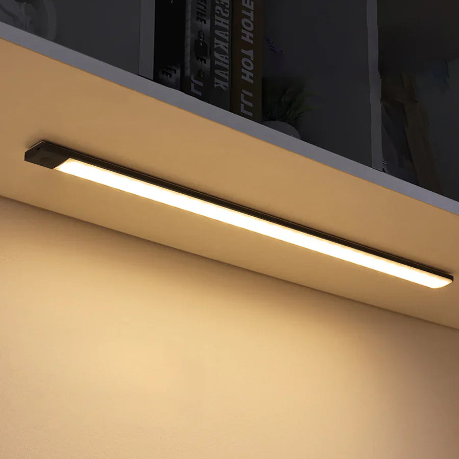 Under Cabinet Motion Sensor Light with Rechargeable Battery and Magnetic Mount, Slim 9mm