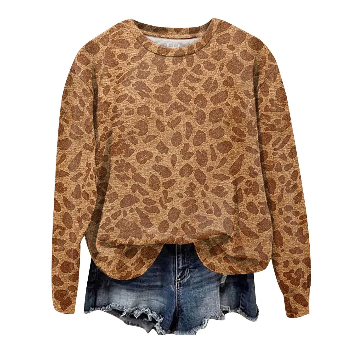 Leopard Print Oversized Sweatshirt - Lana