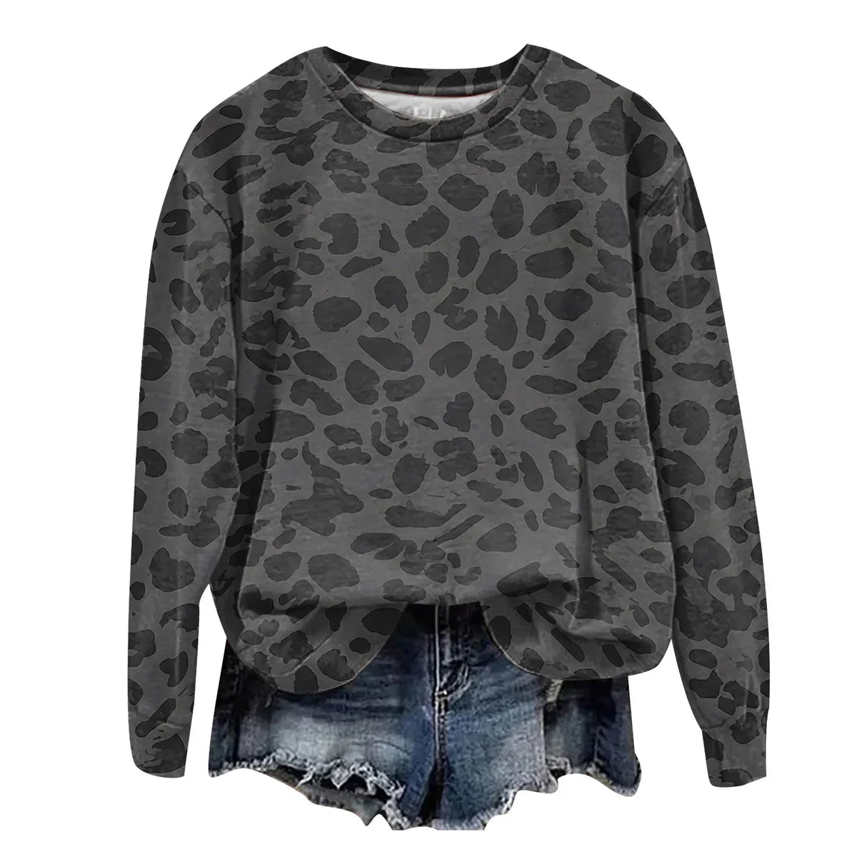 Leopard Print Oversized Sweatshirt - Lana