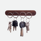 Magnetic Wooden Key Holder Wall Mount with Adhesive Backing and Oval  Design