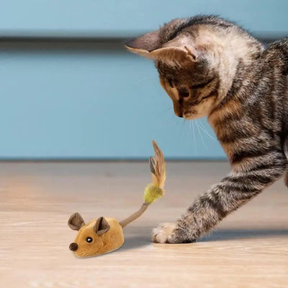 Interactive Cat Mouse Toy with 360 Degree Motion and Obstacle Detection, 4 Hour Runtime