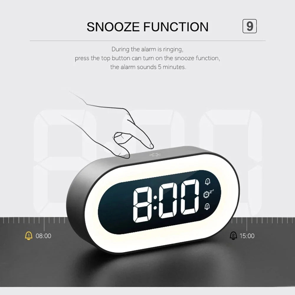 Sunrise Alarm Clock with Dimmable Wake Light and Nature Sounds, USB-C Rechargeable