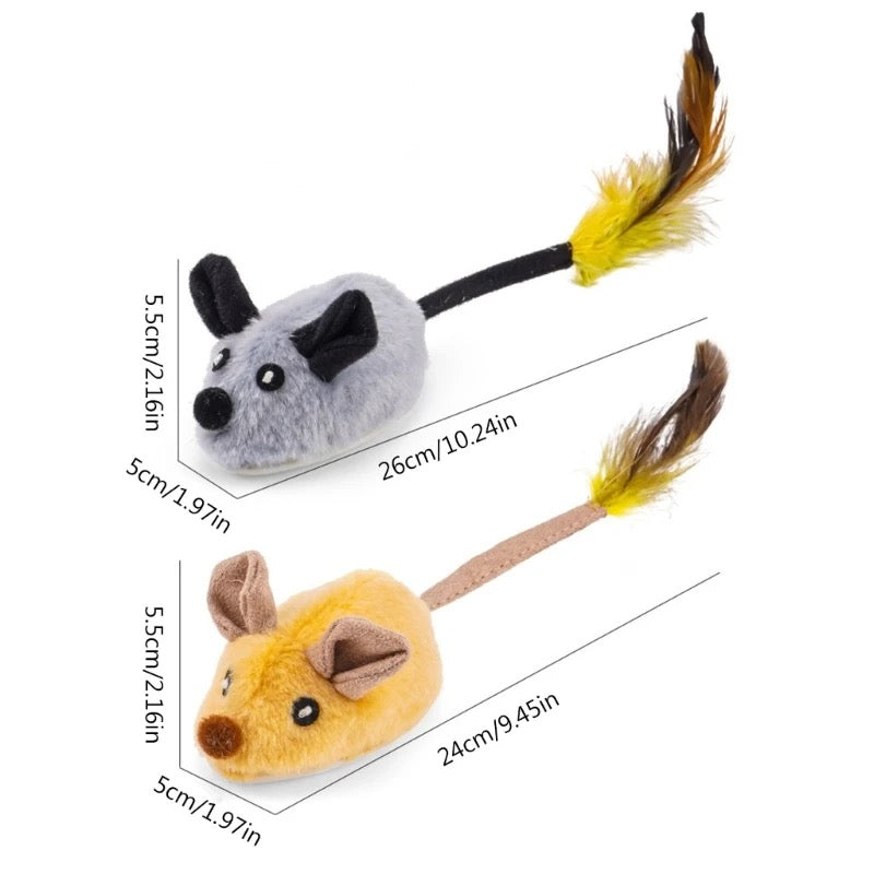 Interactive Cat Mouse Toy with 360 Degree Motion and Obstacle Detection, 4 Hour Runtime