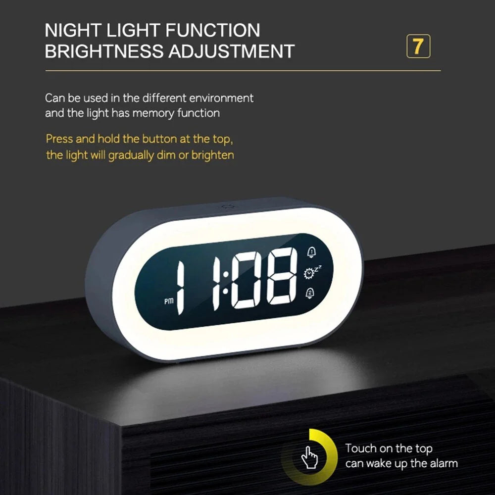 Sunrise Alarm Clock with Dimmable Wake Light and Nature Sounds, USB-C Rechargeable