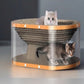 Cat Scratching Board with Corrugated Cardboard and Raised Nest Resting Area