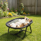 Elevated Pet Bed with Breathable Mesh Platform and Iron Frame, Foldable Design