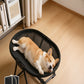 Elevated Pet Bed with Breathable Mesh Platform and Iron Frame, Foldable Design