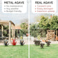 Metal Agave Plant Decorative Accent with Rust Finish and Weather Resistant Coating