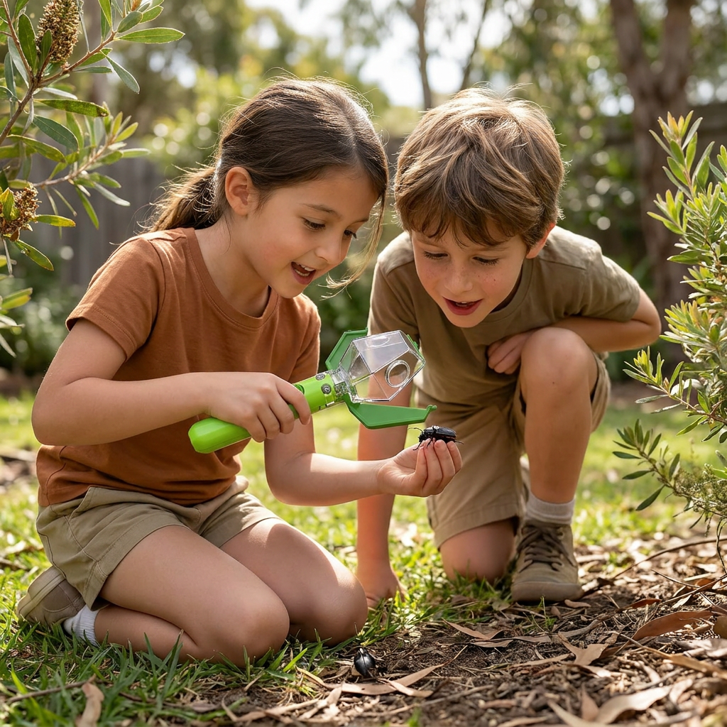 Magnifying Insect Catcher with 6X Lens and Clear Container for Kids