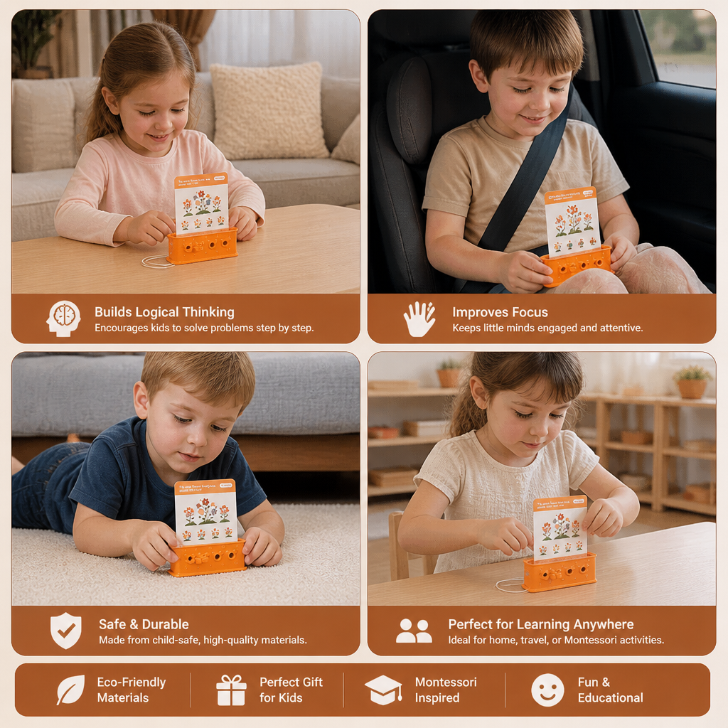Colorful Lock and Key Puzzle Set with Pattern Recognition Learning