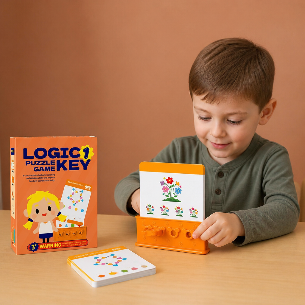 Colorful Lock and Key Puzzle Set with Pattern Recognition Learning