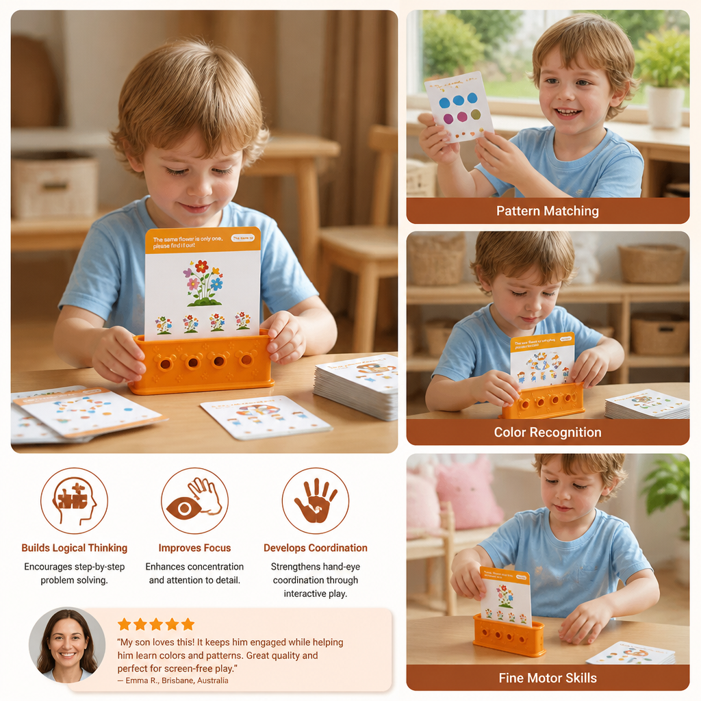 Colorful Lock and Key Puzzle Set with Pattern Recognition Learning