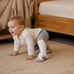 Soft Sole Baby Sneakers with Hook and Loop Strap and Side Stripe Design