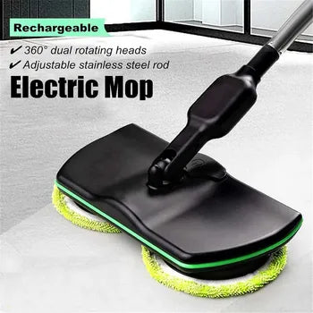 Cordless Electric Spin Mop, Floor Cleaner and Scrubber with Dual Motor