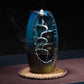 Ceramic Backflow Incense Burner with Smoke Waterfall Effect and 50 Cones
