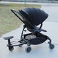 Stroller Board with 360 Degree Swivel Wheel and Textured Standing Surface