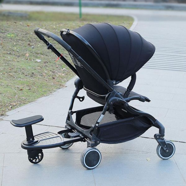 Stroller Board with 360 Degree Swivel Wheel and Textured Standing Surface
